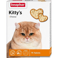 Beaphar кормовая добавка для кошек , Kitty's + Cheese - 75 таблеток