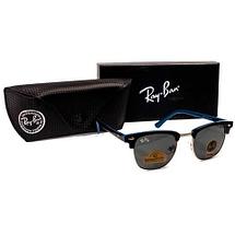 Очки солнцезащитные Clubmaster Ray-Ban (Серо-голубые линзы / C4), фото 2