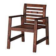 Кресло садовое ЭПЛАРО коричневая морилка ИКЕА, IKEA 