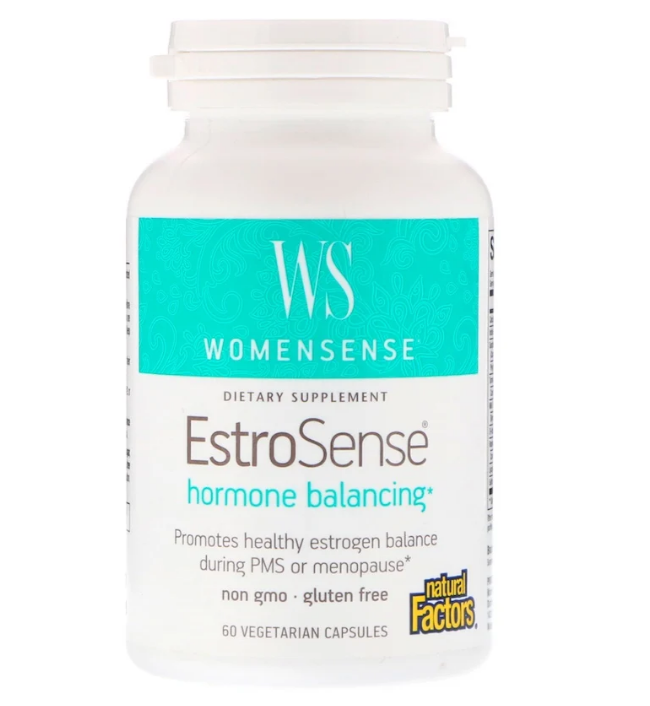 Natural Factors, WomenSense, EstroSense, Hormone Balancing, 60 растительных капсул - фото 1 - id-p79348629