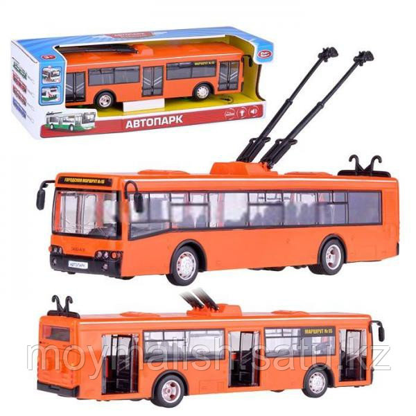 Игрушечный троллейбус «Автопарк Маршрут» PLAY SMART арт.9690, рацетки в ассортименте - фото 1 - id-p79360374