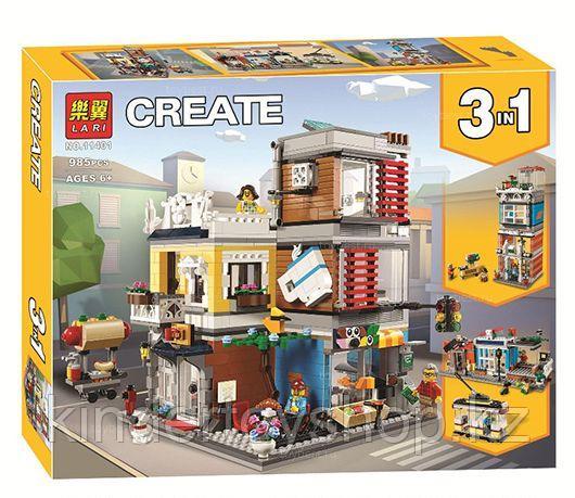 Конструктор Аналог лего Lego: 31097 Creator 3in1  Lari Bela 11401 Зоомагазин и кафе в центре города