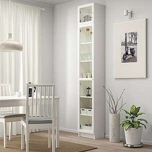Шкаф БИЛЛИ/ОКСБЕРГ белый 40x30x237 см ИКЕА, IKEA, фото 2
