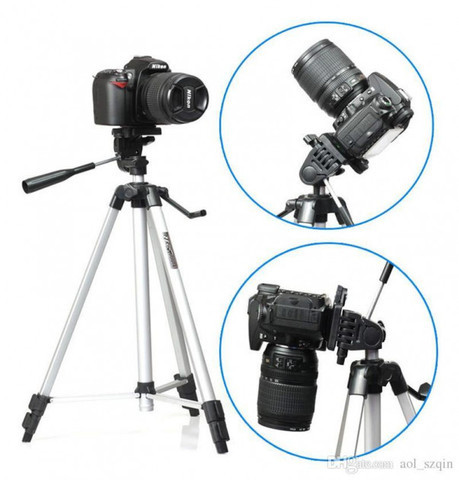 Штатив-трипод с телескопической осью для смартфона, GoPro и фотоаппарата до 3кг Tripod 330A с чехлом