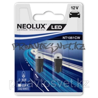 LED NEOLUX W5W 6000K 12V 0.5W NT1061CW-02B