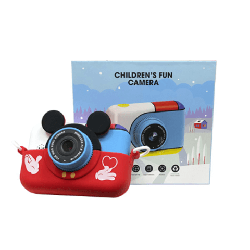 Детский цифровой фотоаппарат Микки Маус Красный 2 камеры