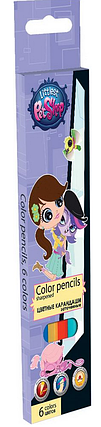 Набор цветных карандашей, 6 шт. Littlest Pet Shop, фото 2