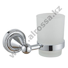 Стакан для зубной щетки стеклянный, хром 390710