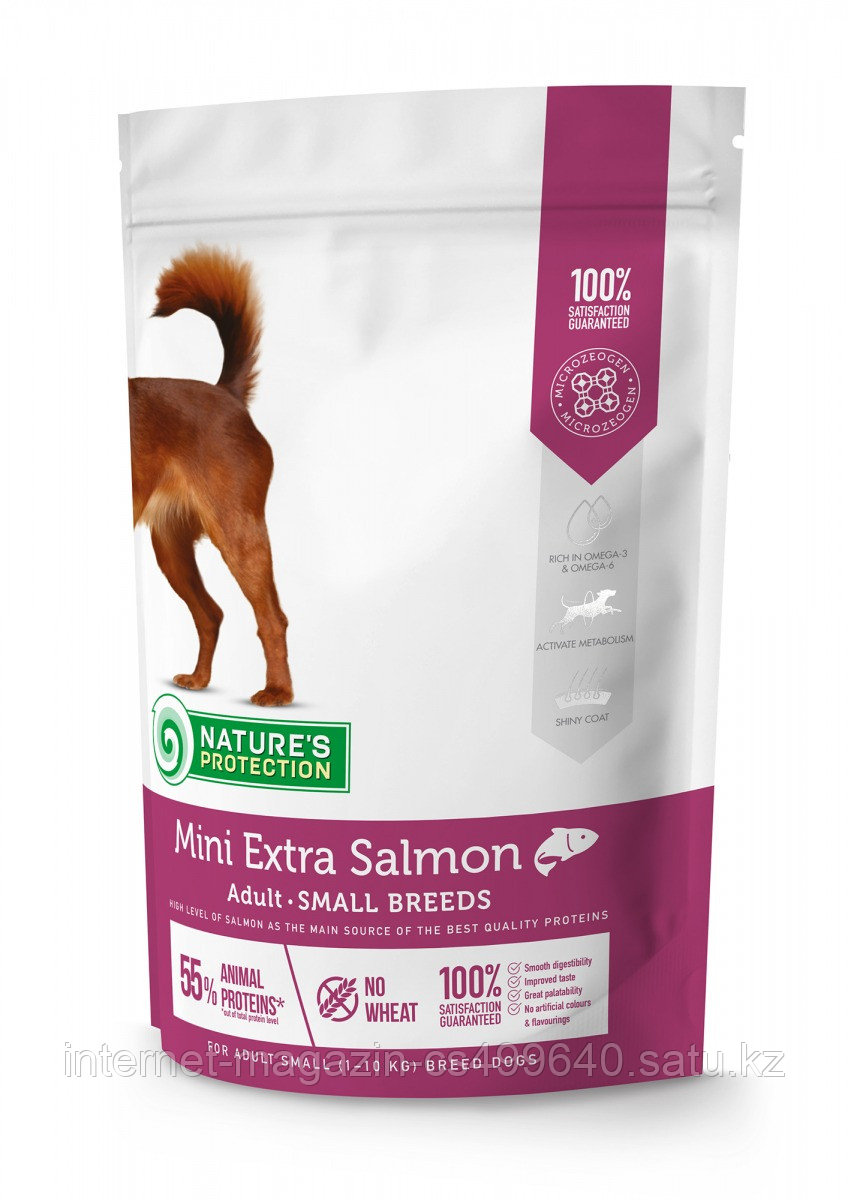 Сухой корм для собак мелких пород Nature's Protection Mini Extra Salmon (лосось)
