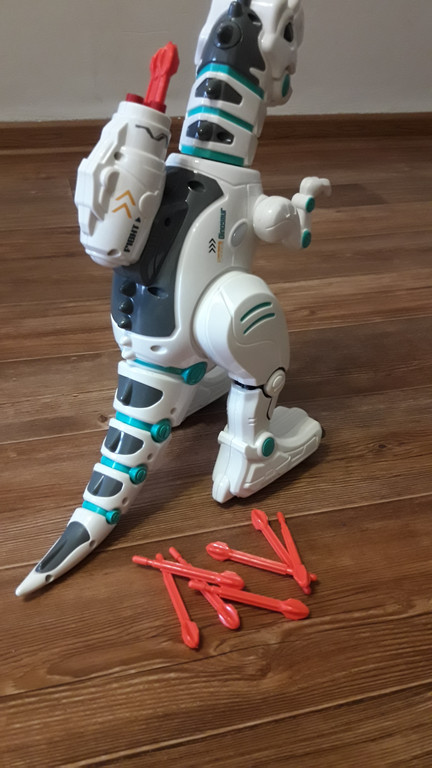 Радиоуправляемый робот-динозавр Yearo Toy Тирекс 2 стреляет ракетами, дышит паром 6