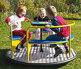 Карусель синяя, железная, фото 2