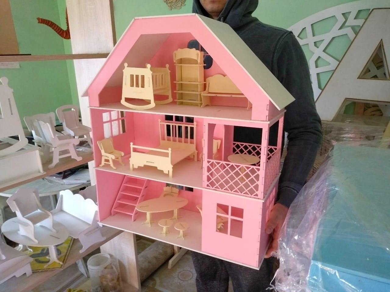 Кукольный домик для маленьких кукол (без мебели)