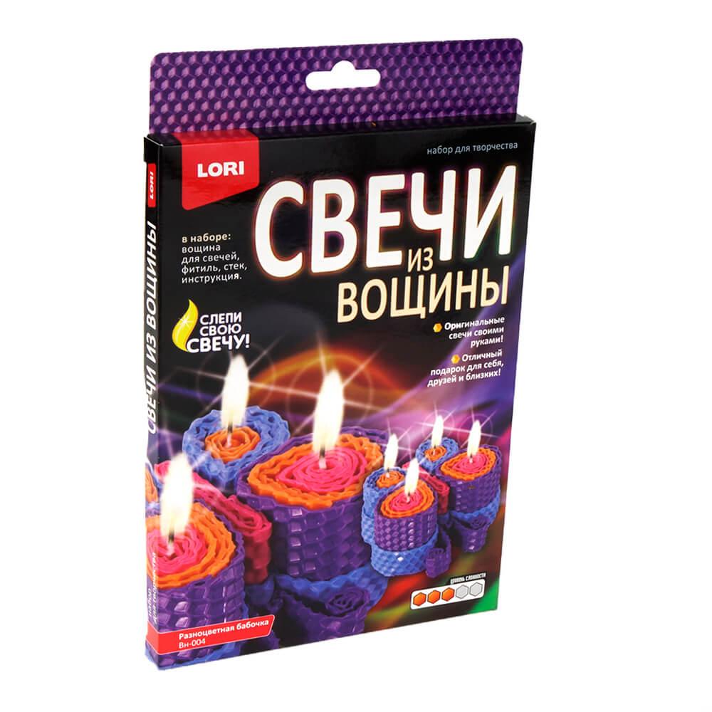 Свечи из вощины LORI "Разноцветная бабочка"
