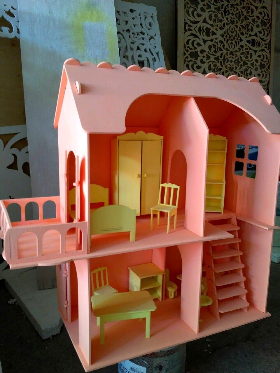 Кукольный домик для маленьких кукол (в комплекте 10 предметов мебели)