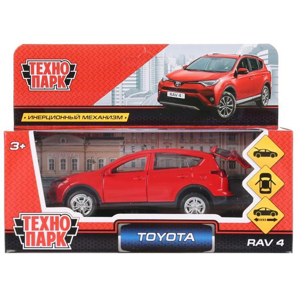 Технопарк Металлическая инерционная модель Toyota RAV4, красная, 12 см. - фото 1 - id-p79439283