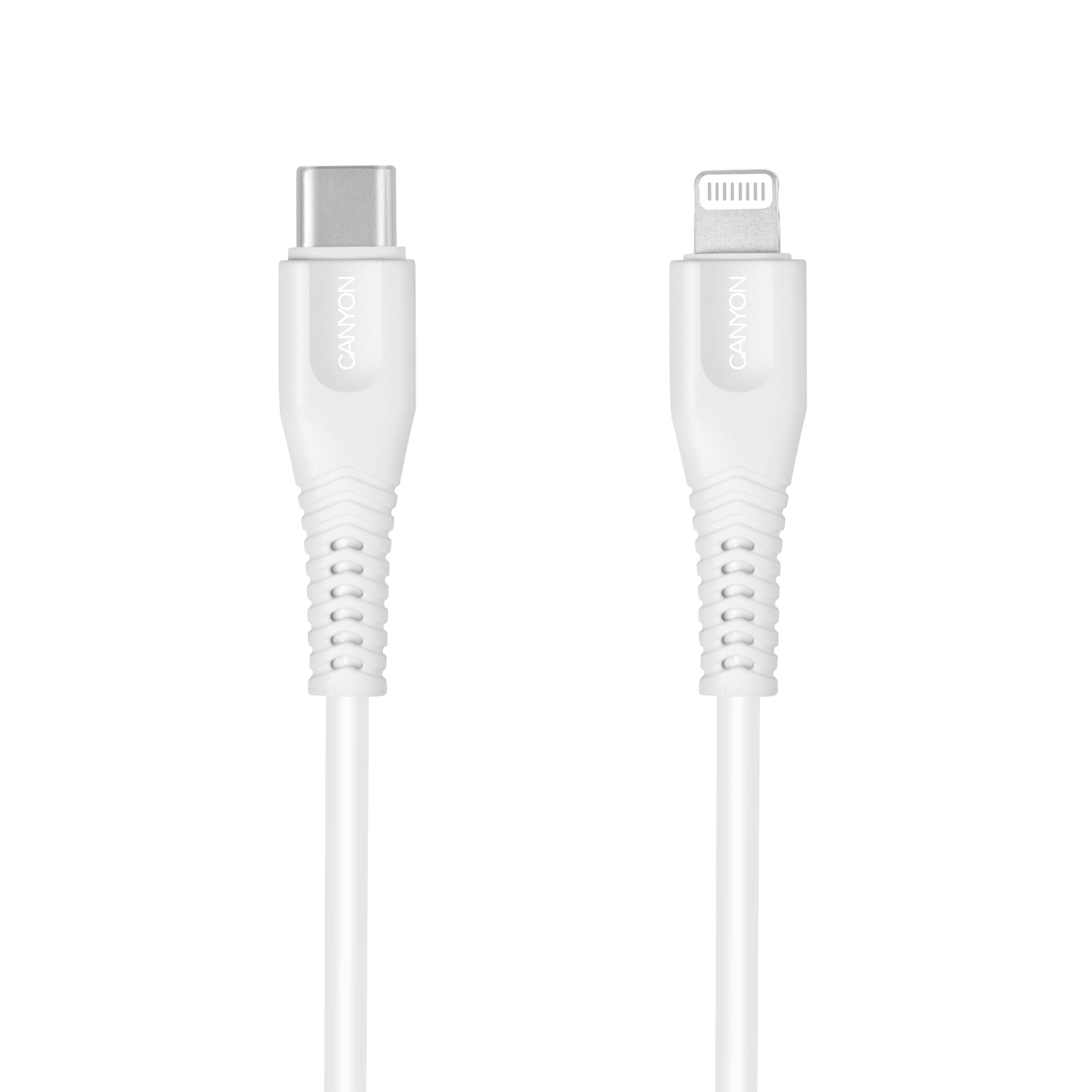 Кабель для синхронизации и зарядки Canyon USB Type-C - Lightning MFI-4 (CNS-MFIC4W) - фото 2 - id-p78465830