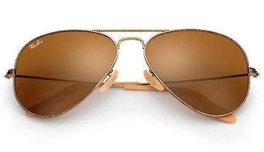 Очки солнцезащитные Aviator Ray-Ban (Золотистая оправа/серо-зеленые линзы), фото 3