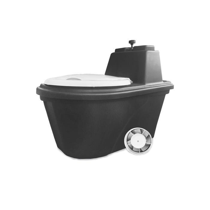 Биотуалет BioComfort Plus, торфяной, компостирующий, нижний бак 40 л, серый