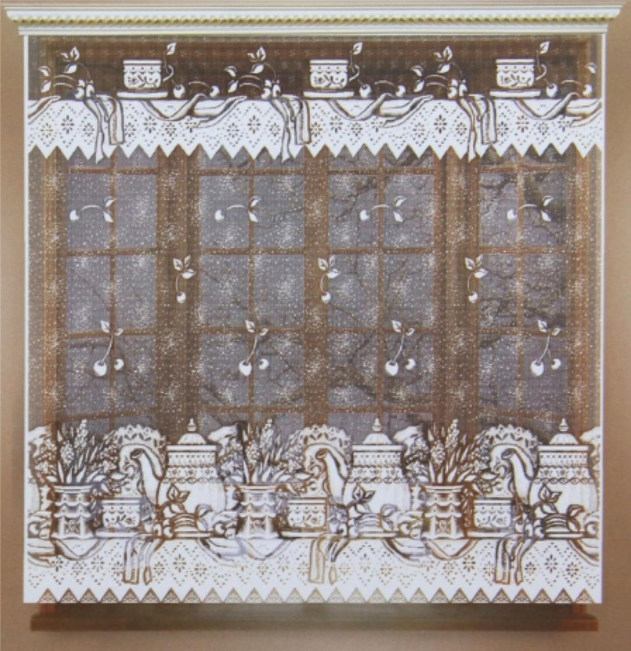 Штора без шторной ленты, 170х165 см, цвет белый