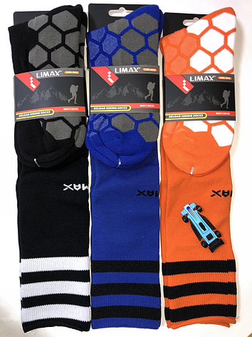 Носки-гетры мужские футбольные LIMAX 39-44 (в упаковке 12 шт цвета разные), фото 2