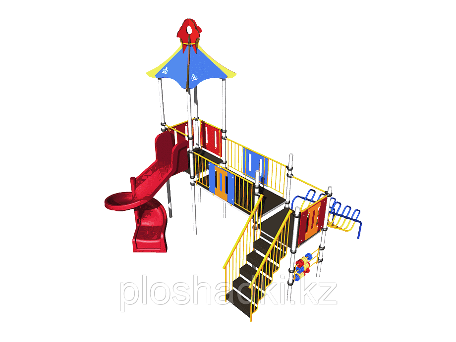 Игровой комплекс Romana, горка, лестница, счёты, игровая башня