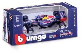 1:64 BB Машина ФОРМУЛА-1 Red Bull D-C RB9 металл. в пластиковом диспенсере Bburago