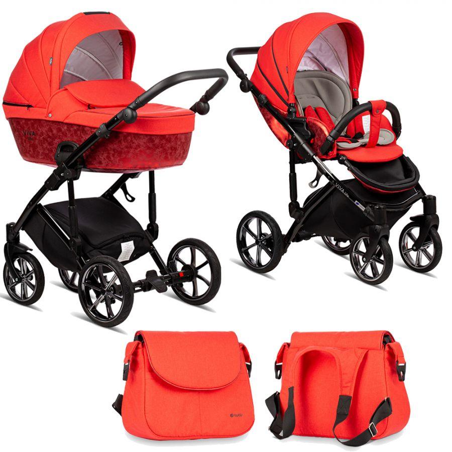 Коляска 2 в 1 TUTIS VIVA LIFE MAJESTIC короб+прогулка RUBY