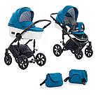 Коляска 2 в 1 TUTIS VIVA LIFE короб+прогулка Мурена +Кожа Белый