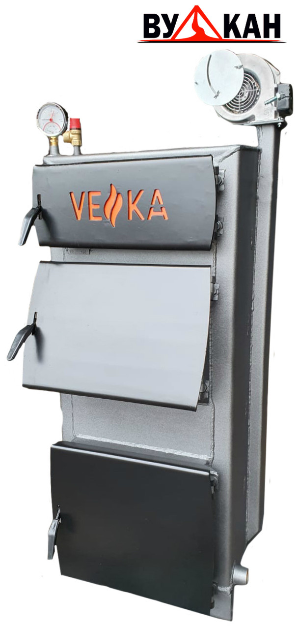 Котел отопления твердотопливный "VEKA" (ВЕКА) -15 кВт от 50 до 150 кв.м.