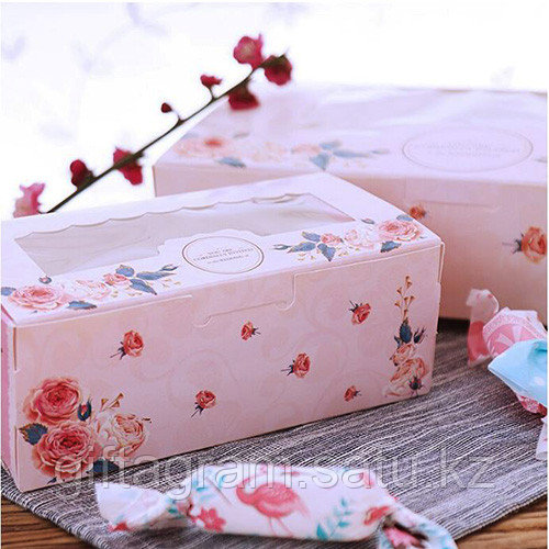 Коробка с окошком розовая "Flowers" - фото 4 - id-p79495467