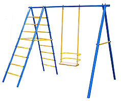 Детская игровая площадка, качеля, гимнастическая лестница