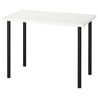 ЛИННМОН / АДИЛЬС үстелі , ақ, қара100х60 см IKEA, IKEA