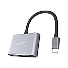 Мультифункциональный адаптер Rapoo XD10V (1xHDMI, 1xVGA, Grey)