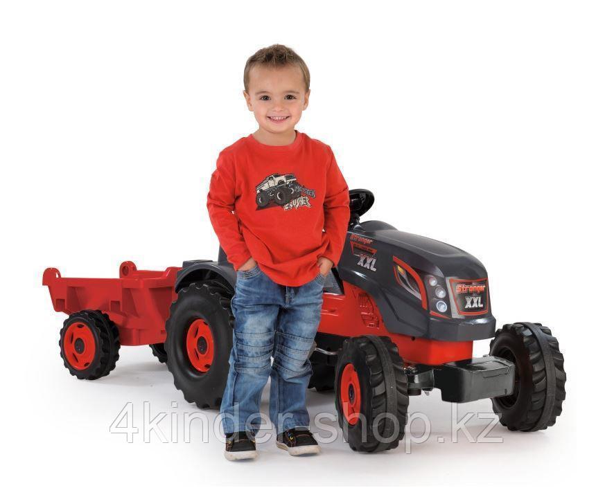 Детский педальный трактор Smoby XXL с прицепом 710200 красный