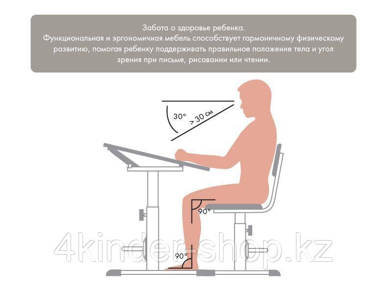 Растущая парта-трансформер Polini " SimpleМ1" 75х55 см, белый-макиато - фото 4 - id-p79503379