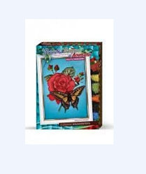 Набор для творчества "Вышивка бисером и лентами Бабочка с розой/ Маки и ромашки