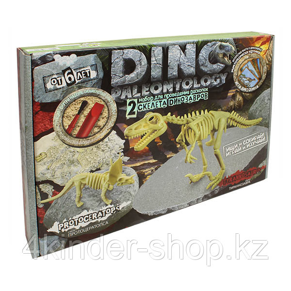 Набор для проведения раскопок "DINO PALEONTOLOGY Скелеты Тираннозавра-Протоцератопса" (5) - фото 1 - id-p79503935