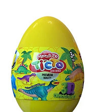 Набор креативного творчества Тесто для лепки Master Do "Dinosaurs Eggs Желтое" (12 шт.)