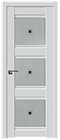 Дверь межкомнатная 4U Аляска, Узор матовое с коричневым фьюзингом(квадрат), 900