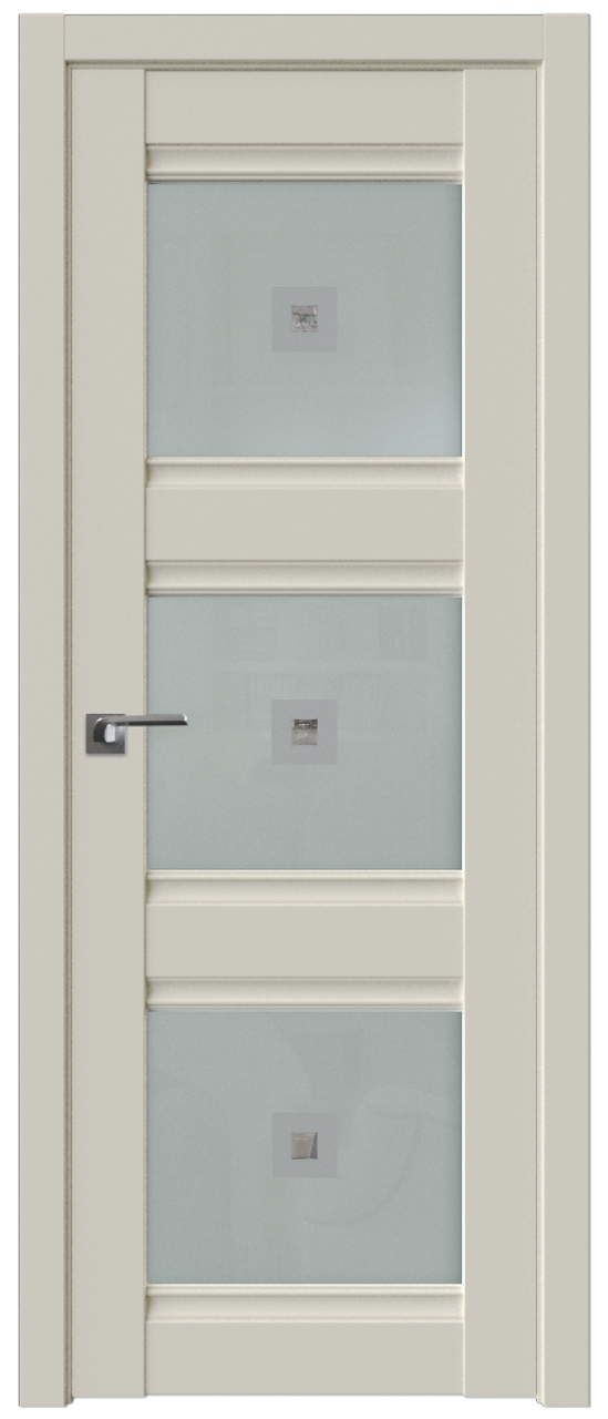 Дверь межкомнатная 4U Магнолия Сатинат, Узор матовое с прозрачным фьюзингом(квадрат), 800 - фото 1 - id-p79504618