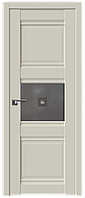 Дверь Экошпон 5U Магнолия Сатинат, Узор графит с прозрачным фьюзингом(ромб), 900