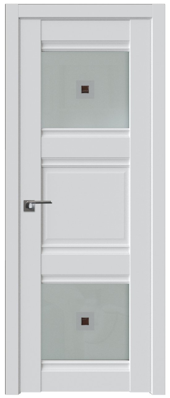 Дверь межкомнатная 6U Аляска, Узор матовое с коричневым фьюзингом(квадрат), 900 - фото 1 - id-p79505023
