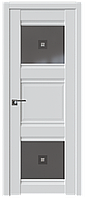 Дверь межкомнатная 6U Аляска, Узор графит с прозрачным фьюзингом(ромб), 700