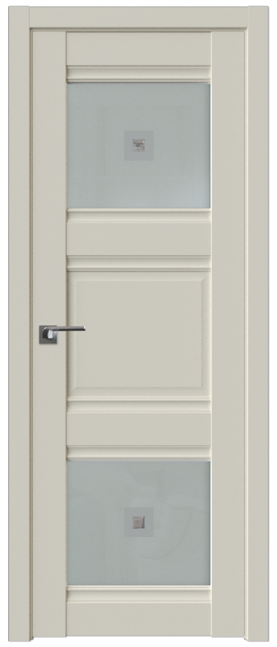Дверь межкомнатная 6U Магнолия Сатинат, Узор матовое с прозрачным фьюзингом(квадрат), 800 - фото 1 - id-p79505054