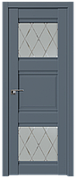 Дверь межкомнатная 6U Антрацит, Ромб, 600