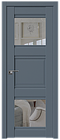 Дверь межкомнатная 6U Антрацит, Прозрачное, 600