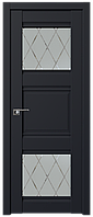 Дверь межкомнатная 6U Черный матовый, Ромб, 700