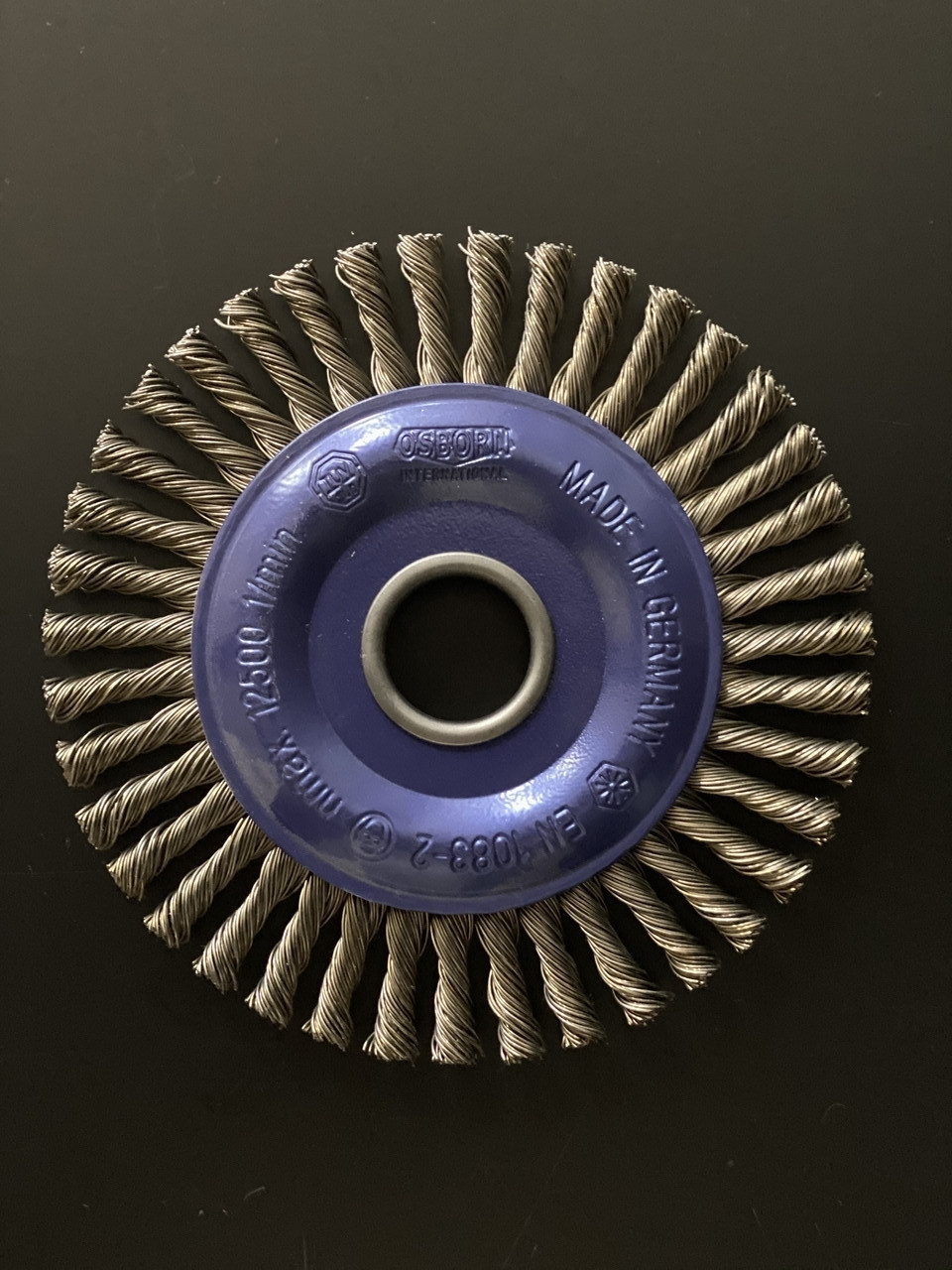 Щётка дисковая D 125 x 6 x 22,2 mm. OSBORN Жгутовая стальная проволока 0,5mm