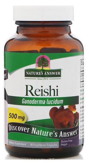Рейши гриб, Reishi, 500мг, 90 капсул, Nature's Answer