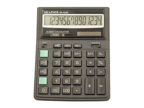 Калькулятор настольный SKAINER "524II" 14 разрядный черный